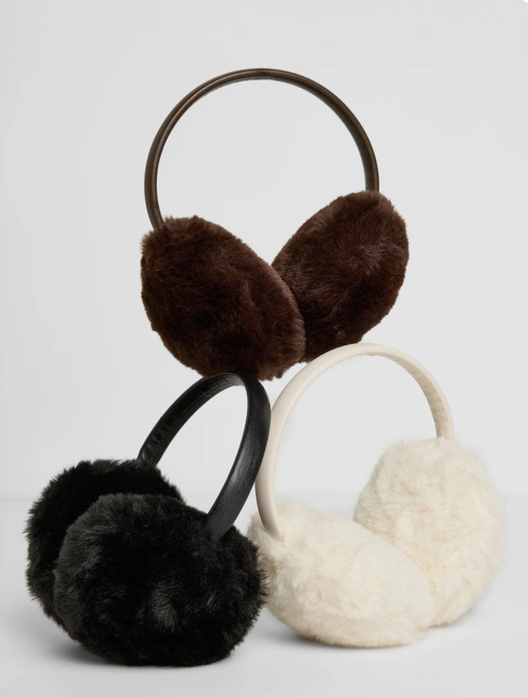 Ear muffs (black, cream, or brown)