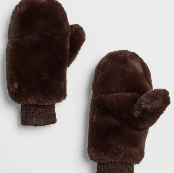 Faux Fur Mitten Gloves