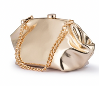 Metallic Gold Clutch Bag by Olga Berg