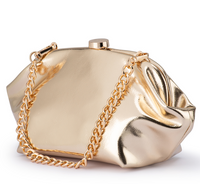 Metallic Gold Clutch Bag by Olga Berg