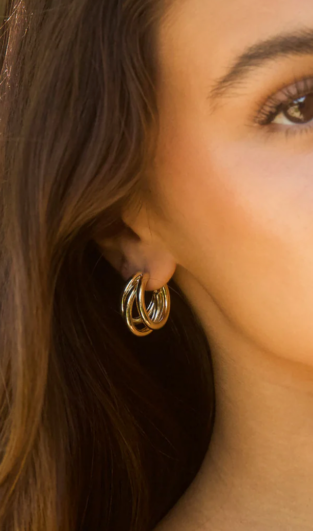 Triple Hoop Earring by Jurate