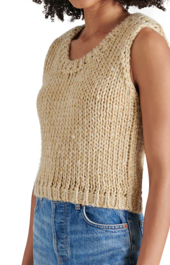 Eleny Gold Sweater Vest by Steve Madden