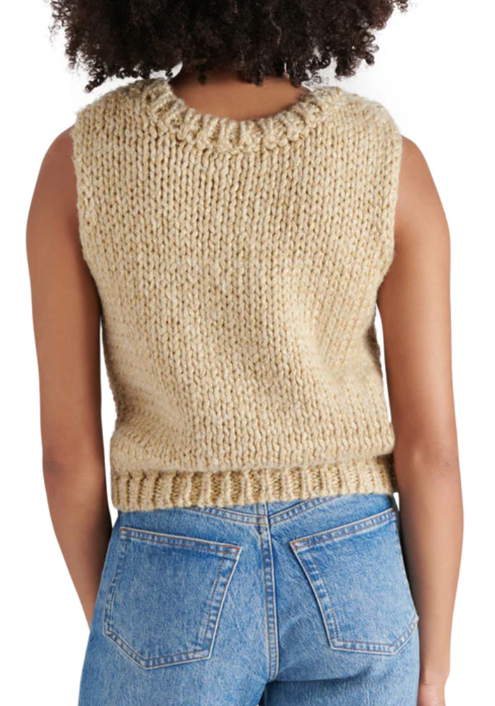 Eleny Gold Sweater Vest by Steve Madden