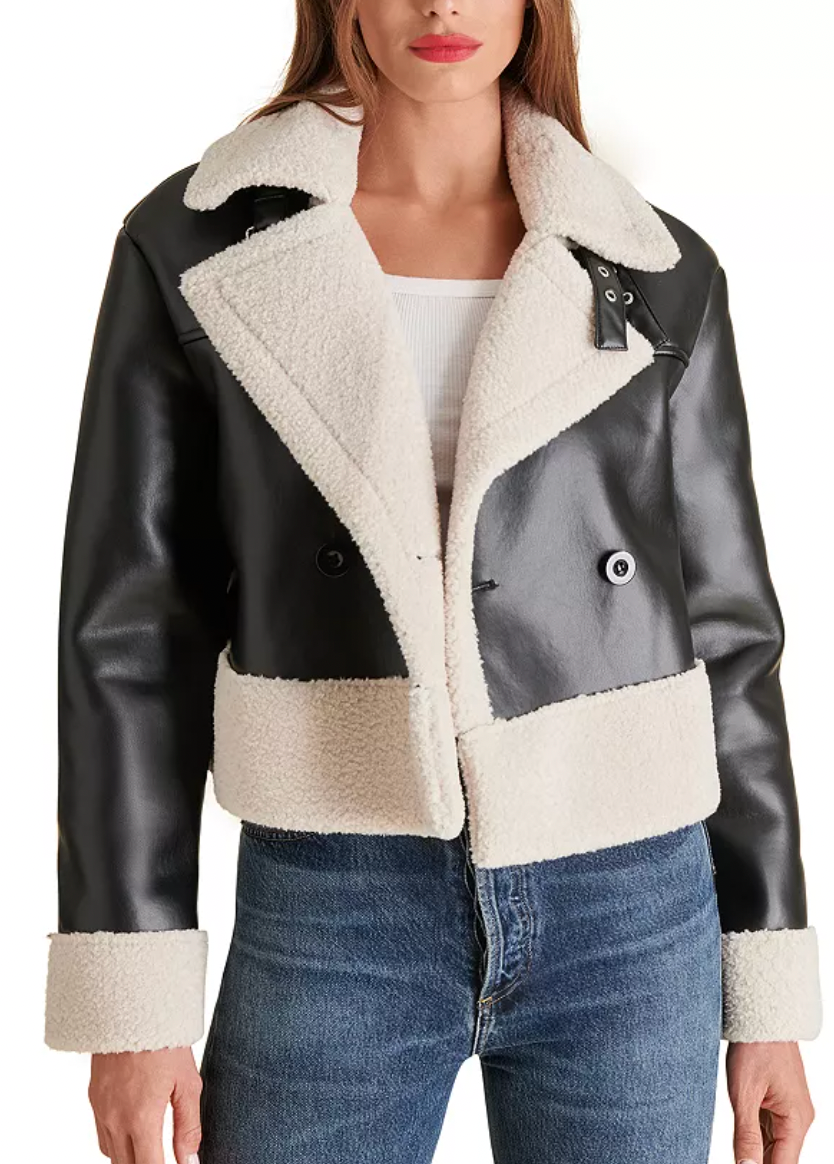 Athen Jacket in Black by Steve Madden