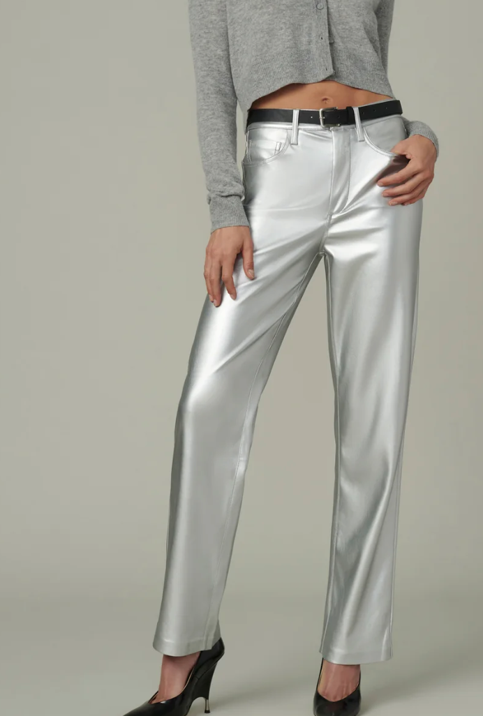 The Margot Silver Vegan Leather Pant by Joes Jeans