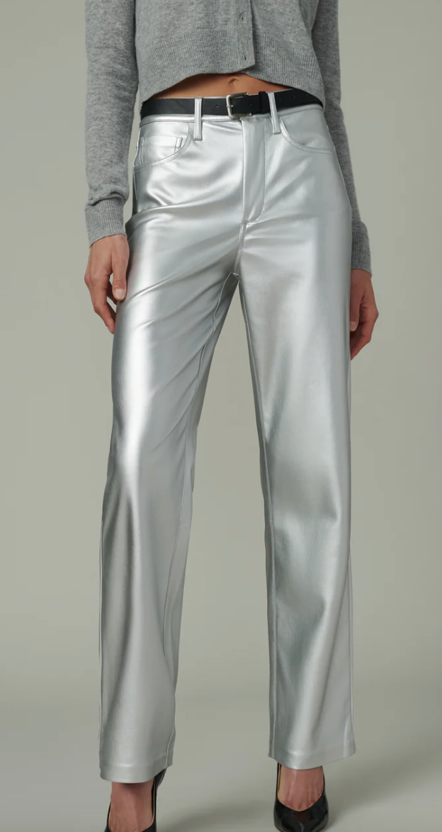 The Margot Silver Vegan Leather Pant by Joes Jeans