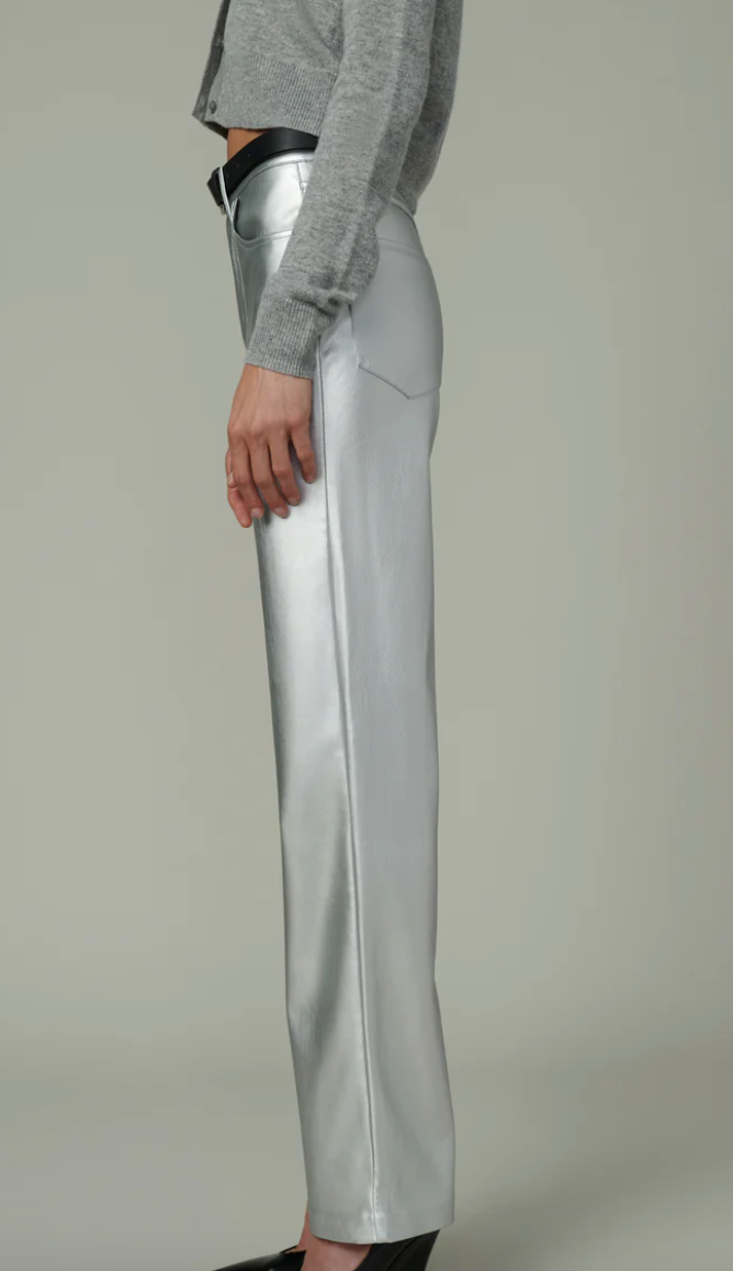 The Margot Silver Vegan Leather Pant by Joes Jeans