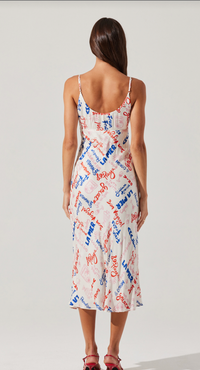 Joan Script Midi Dress by Astr The Label