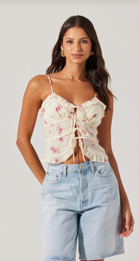 Islah Front Tie Top by ASTR the Label