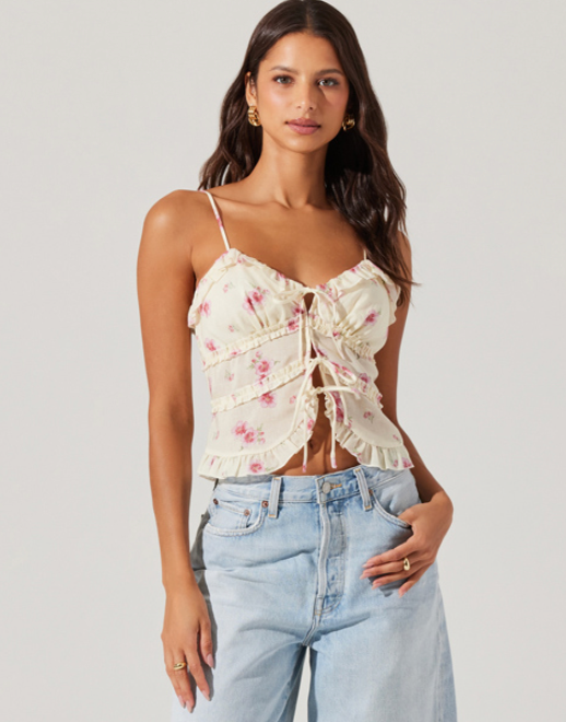 Islah Front Tie Top by ASTR the Label