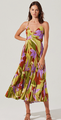 Blythe Pleated Maxi Dress by ASTR the Label