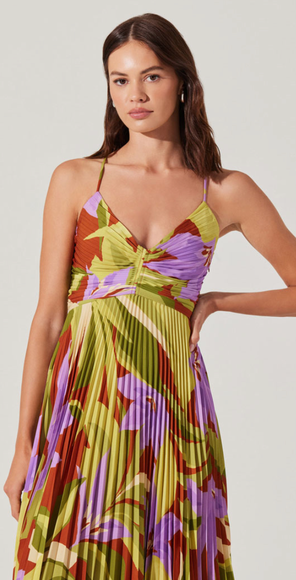 Blythe Pleated Maxi Dress by ASTR the Label
