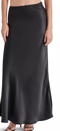 Black or White Satin Skirt by Steve Madden