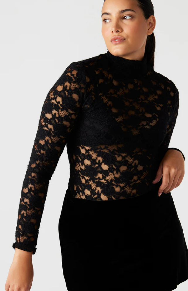 Lace Bodysuit in Black or White by Steve Madden