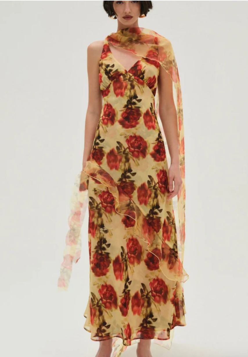 Floral Stems Maxi Dress by For Love and Lemons