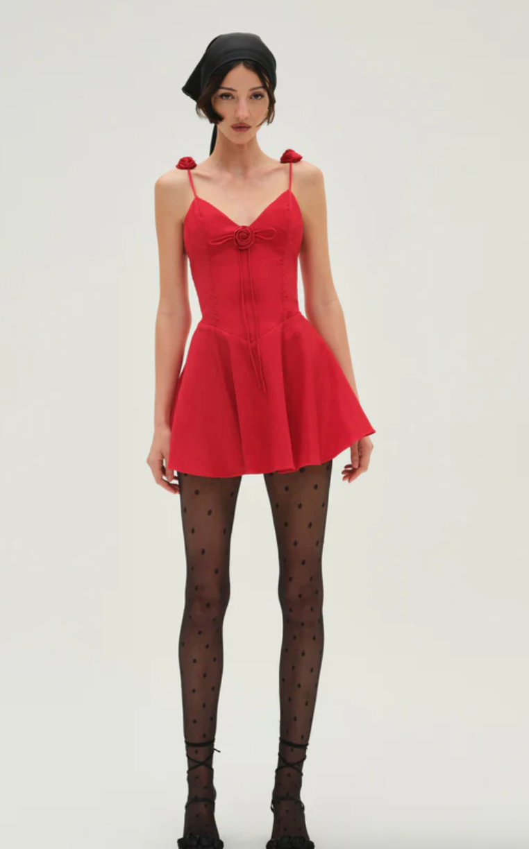 Rose Drop Waist Mini Dress by For Love and Lemons