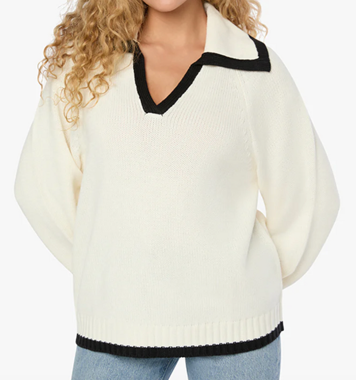 Collar V Neck Sweater by We Wore What