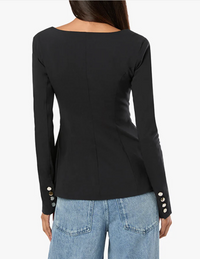 Boatneck Peplum Blazer by We Wore What