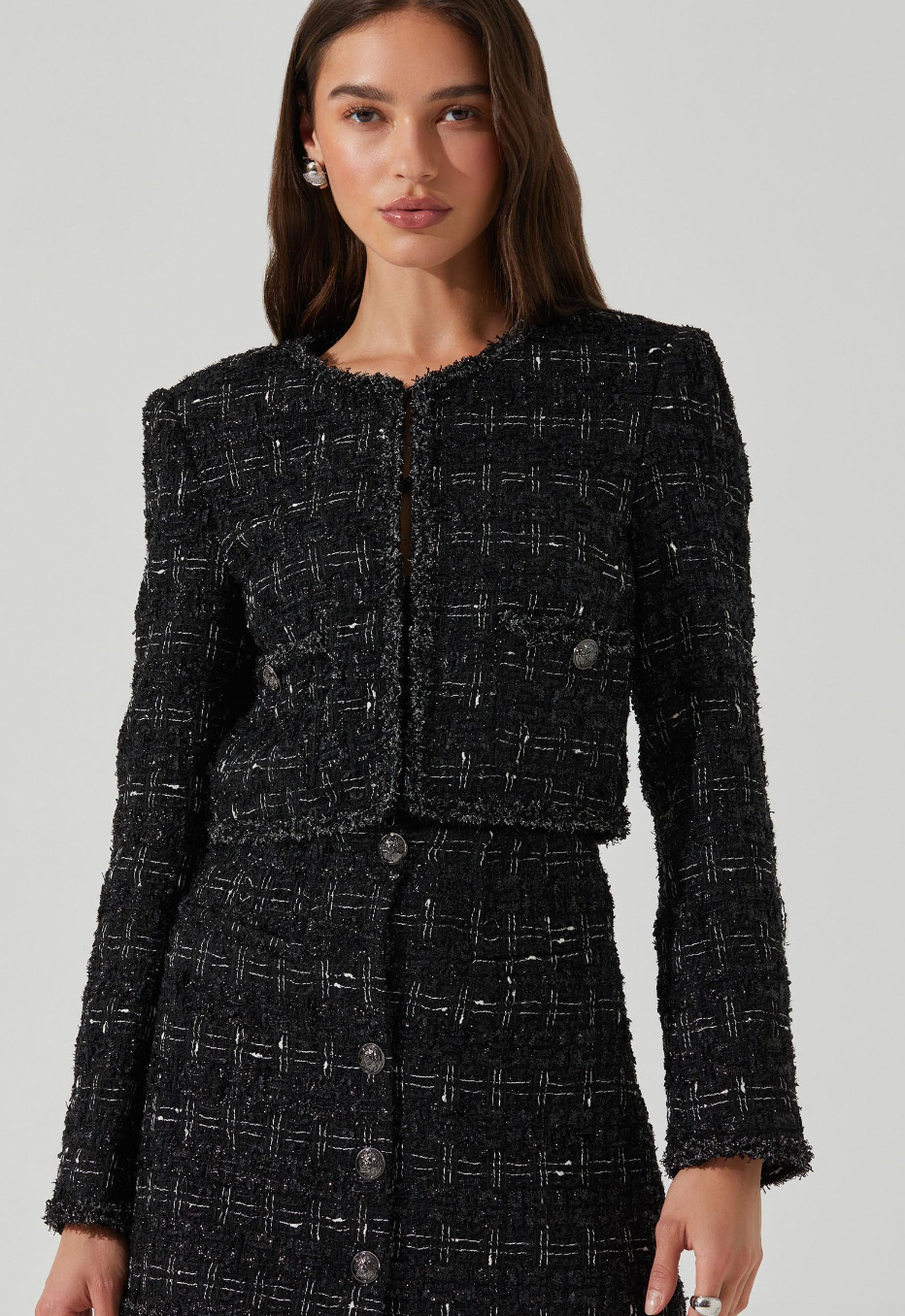 Milena Tweed Jacket Top by Astr the Label