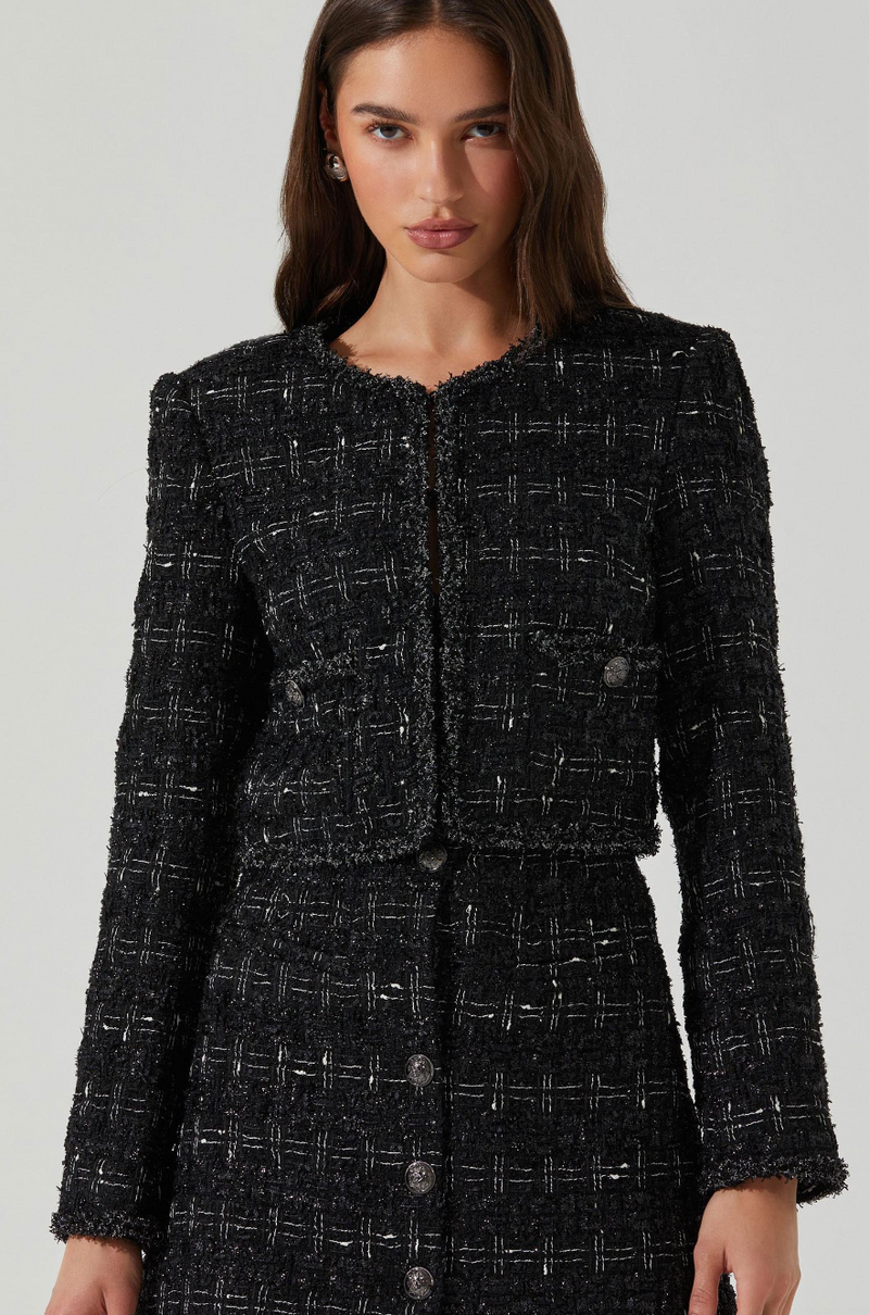 Milena Tweed Jacket Top by Astr the Label