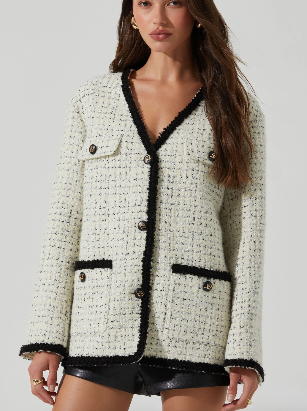 Editha Tweed Cardigan Coat and Astr the Label