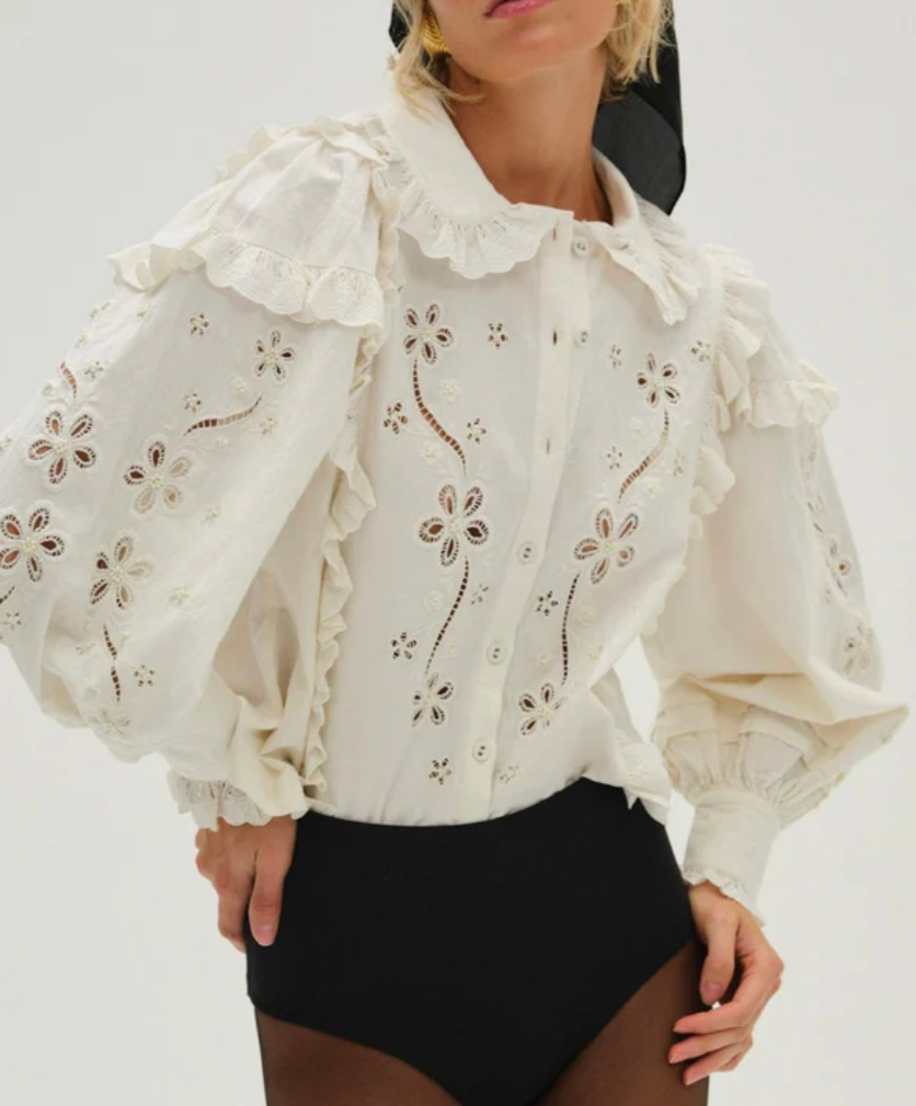 Adelie Embroidered Top by For Love and Lemons