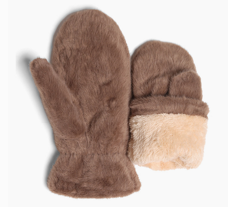 Faux Fur Mittens