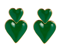 Double Heart Earrings by Jurate