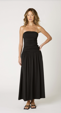 Santal Strapless Maxi Dress Dress in White Black or Brown by NIA