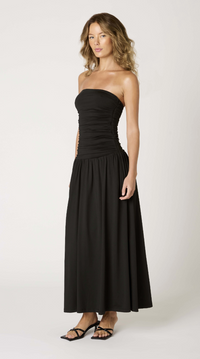 Santal Strapless Maxi Dress Dress in White Black or Brown by NIA