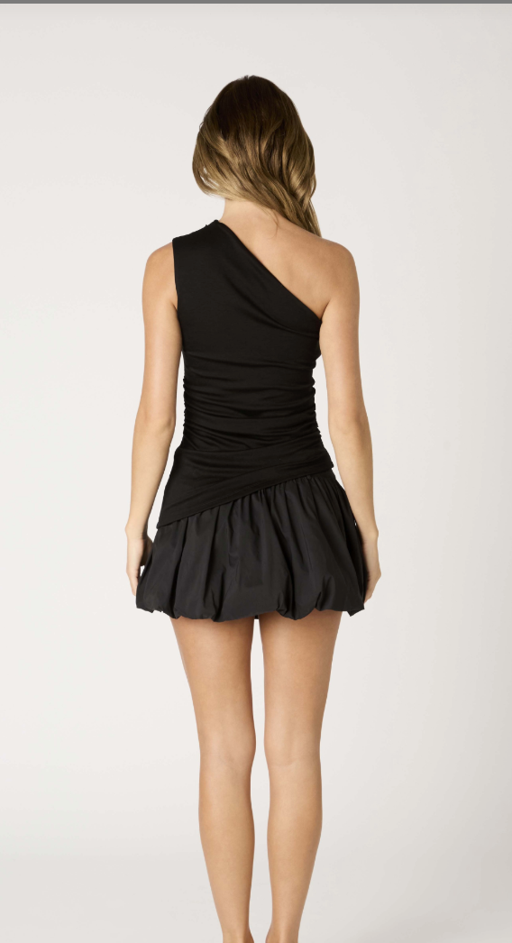 Max One Shoulder Asymmetrical Top in Black or White by NIA