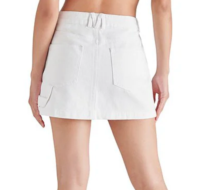 White Denim Skirt by Steve Madden