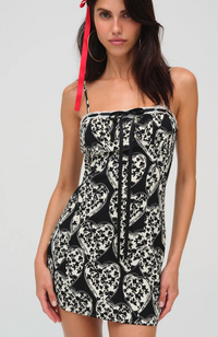 Claire Mini Dress in Black and White by For Love and Lemons