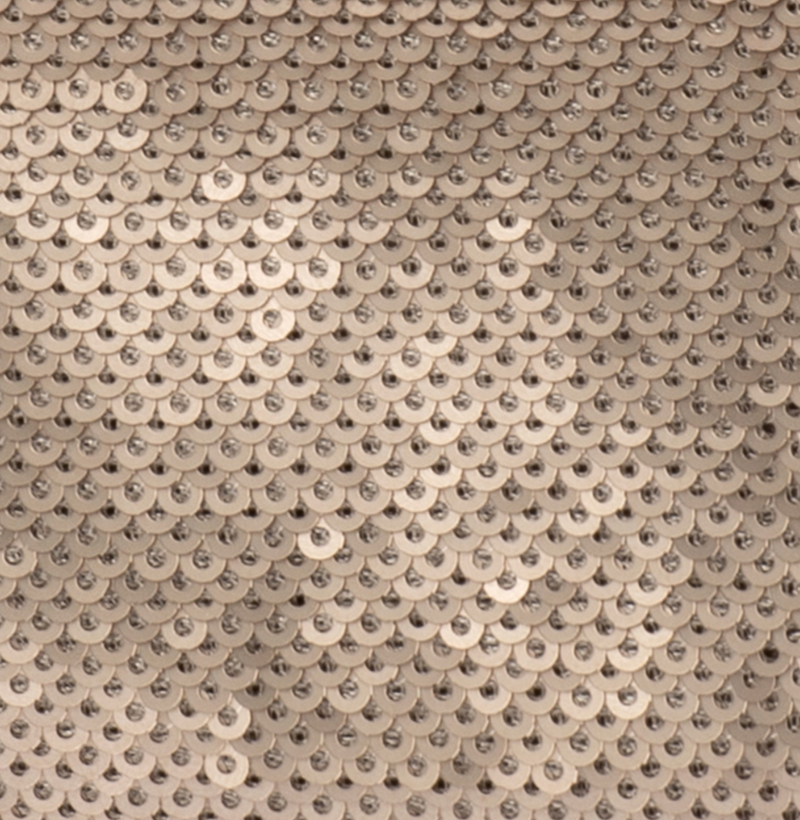 Gold sequin clutch by Olga Berg