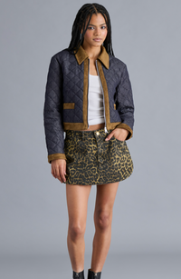 Denim and Suede Collar Jacket by Steve Madden