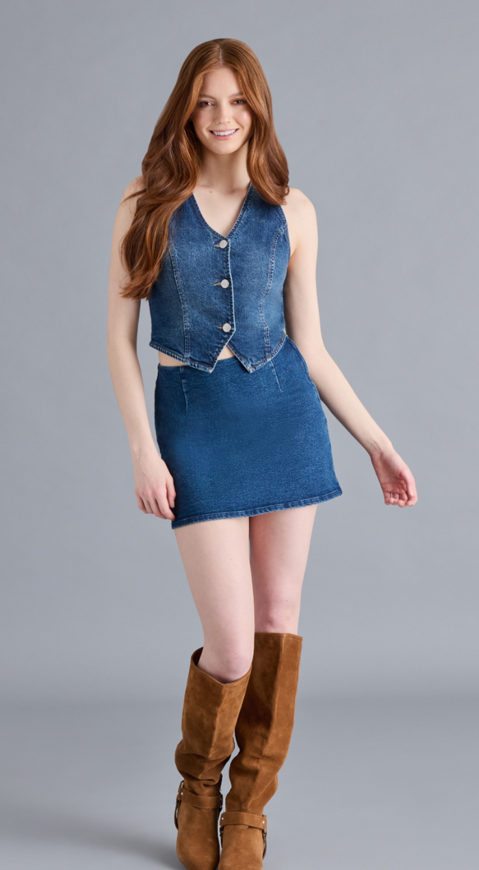 Denim Vest Top by Steve Madden