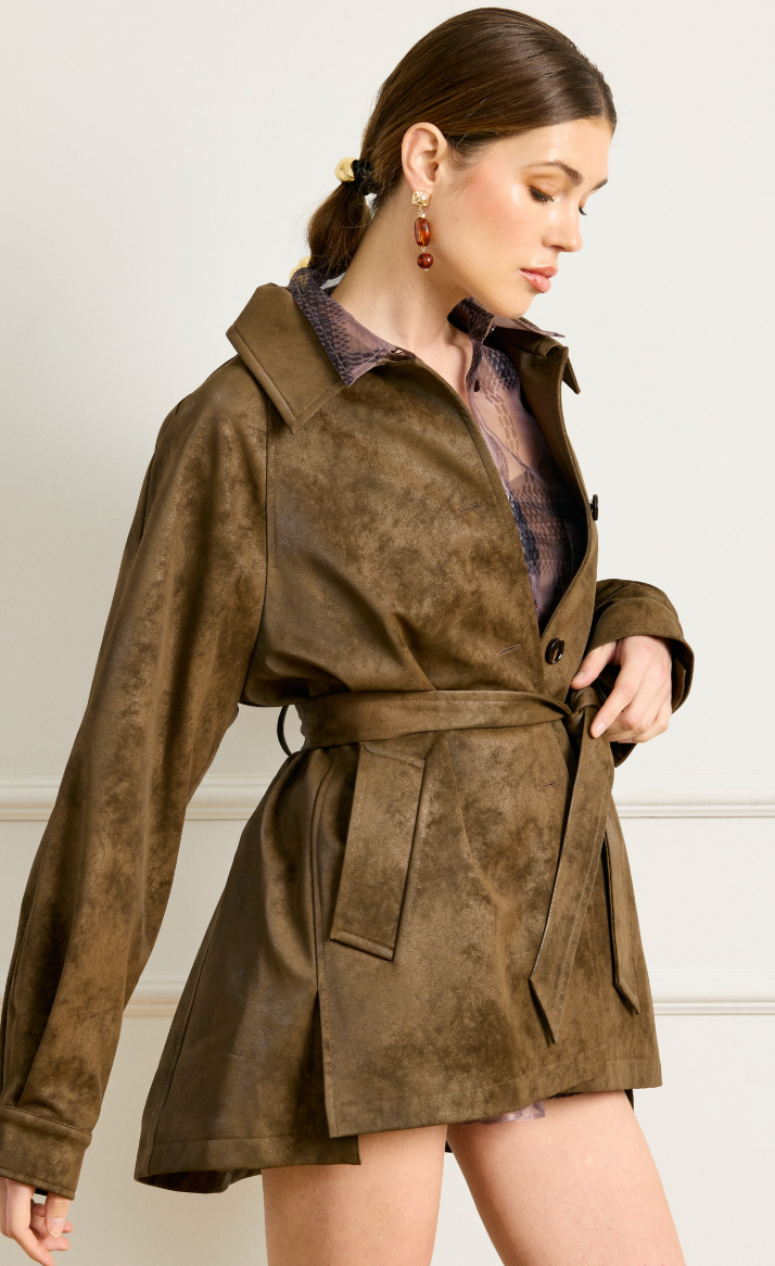 Olsen Belted Jacket by Line and Dot