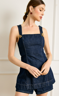Denim Romper by Line and Dot