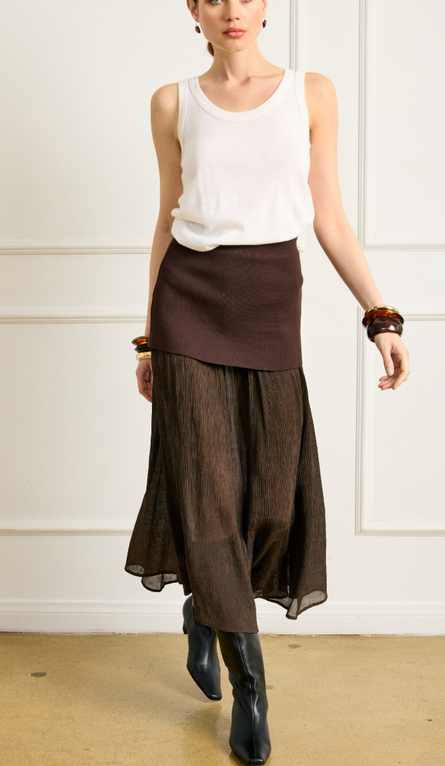Rhone Mix Media Skirt by Line and Dot