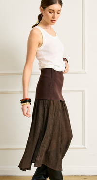 Rhone Mix Media Skirt by Line and Dot