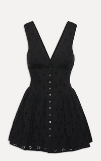 Black Eyelet Mini Dress by Frankie's
