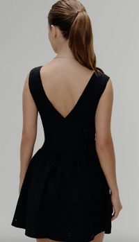 Black Eyelet Mini Dress by Frankie's