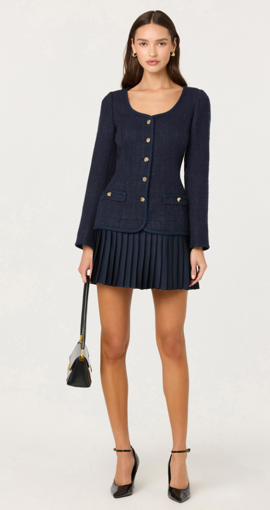 Malorie Vest Dress in Navy by ASTR the Label