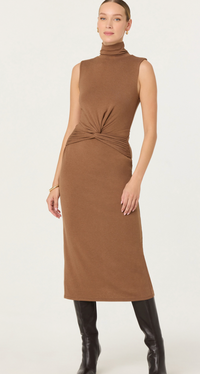Riana Sweater Midi Dress in Black or Brown by ASTR the Label