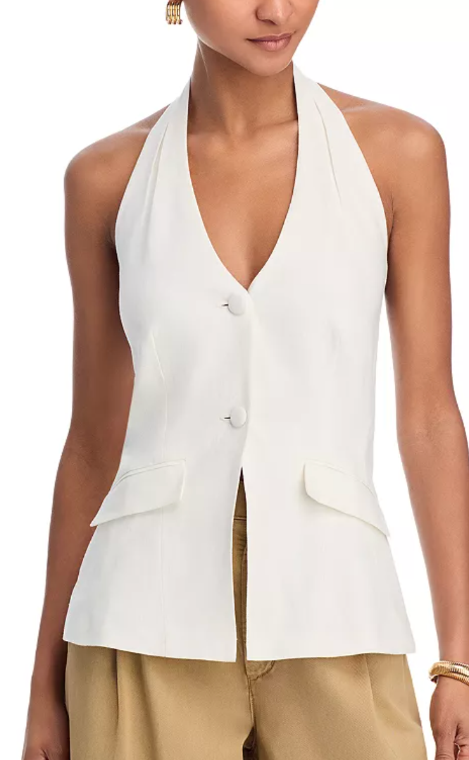 Brielle Vest by Steve Madden in Black or Ivory