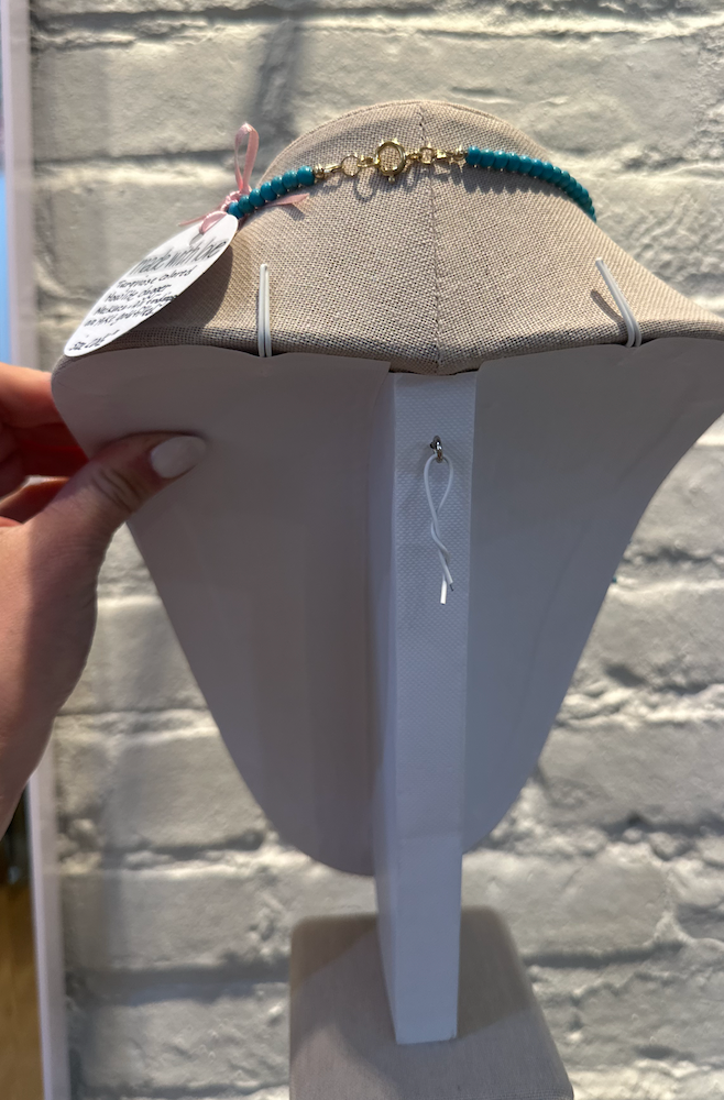 Turquoise colored Howlite Dagger Necklace by Kimberly Aman