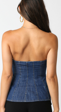 Denim Flare Top