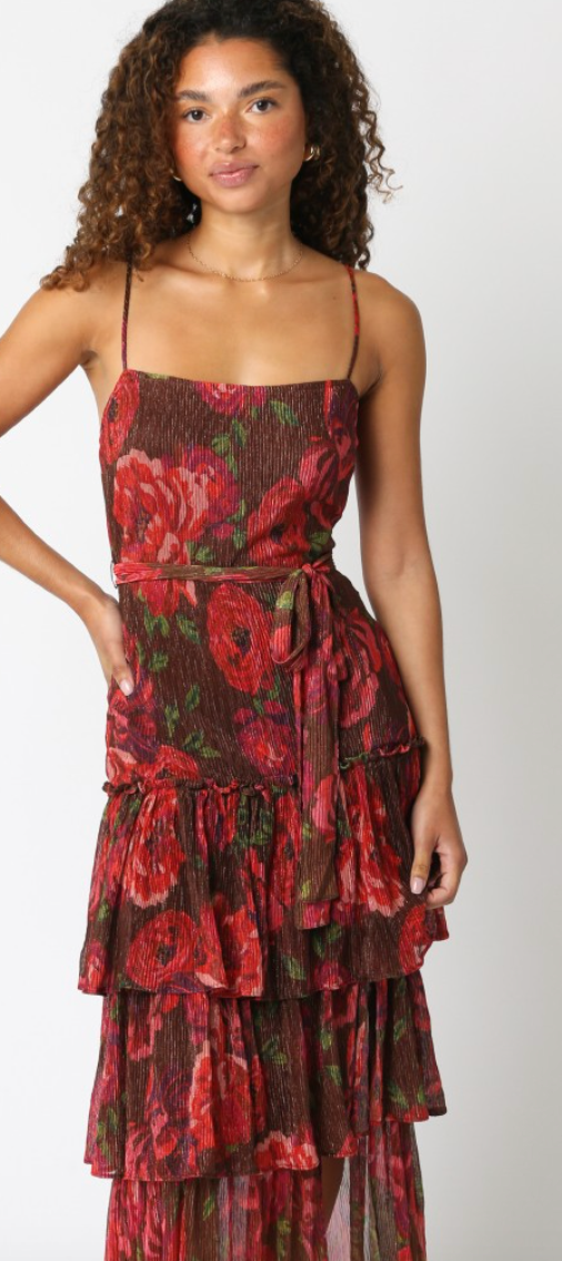 Ruffled Midi Dress
