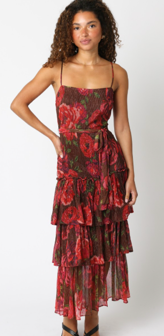 Ruffled Midi Dress