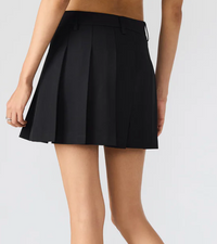 Black Pleated Skort by Steve Madden